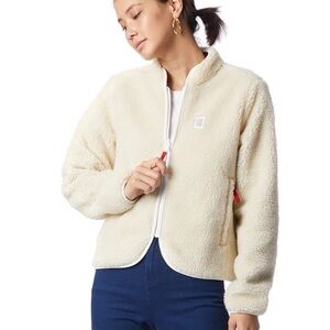 Topo Designs Women's Sherpa Jacket - Pond Blue (Teal) size S M  measurements